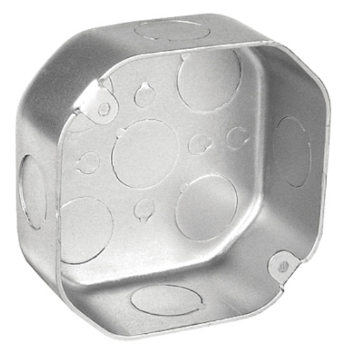 4 Inch Octagon Plenum Box 1-1/2 Inch Deep 1/2 Inch Knockouts 54151-VT (Pack of 20)