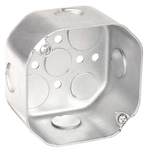 4 Inch Octagon Box 2-1/8 Inch Deep 1/2 Inch Knockouts 54171-1/2 (Pack of 65)