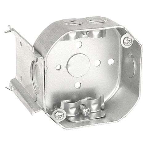 4 Inch Octagon Box 2-1/8 Inch Deep J Flush Mount Wood Spike Bracket Non Metallic Clamps 54171-JBR (Pack of 30)