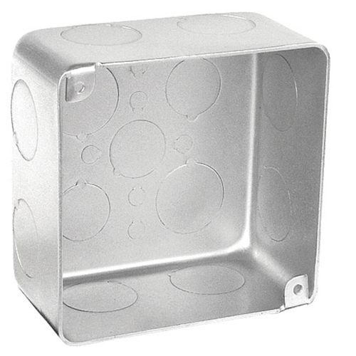4 Inch Square Box 2-1/8 Inch Deep Drawn With Conduit Knockouts 52171-3/4-1VT (pack of 25)