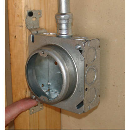 4 Inch Square To 3-1/2 Inch Round Fixture Ring 1-1/4 Inch Raised 52C3-1-1/4 (pack of 165)