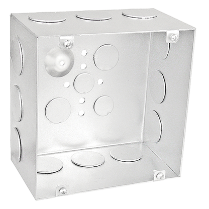6 Square Junction Box 3-1/2 Inch Deep 1 Inch Knockouts 6350-1 (Pack of 20)