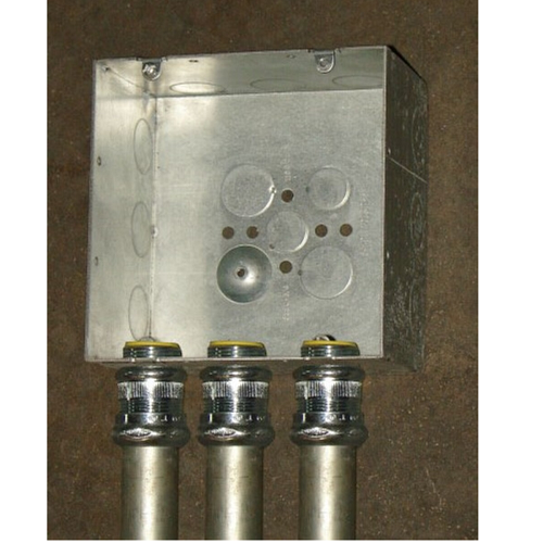 6 Square Junction Box 3-1/2 Inch Deep 1 Inch Knockouts 6350-1 (Pack of 20)