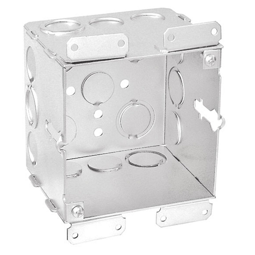 4 Inch Square 3-1/2 Inch Extra Deep Old Work Junction Box Side Knockouts 52181-OW (Pack of 20)