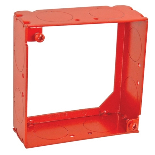 4 Inch Square Extension Ring 1-1/2 Inch Deep Welded 3/4 Inch Knockouts 53151-3/4RED (Pack of 35)
