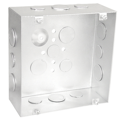 6 Inch Square Junction Box 2-1/2 Inch Deep 1/2 And 3/4 Inch Knockouts 6250-S (Pack of 20)