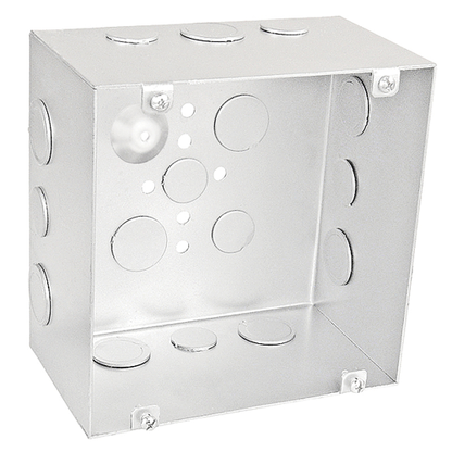 6 Square Junction Box 3-1/2 Inch Deep 1/2 And 3/4 Inch Knockouts 6350-S (Pack of 20)