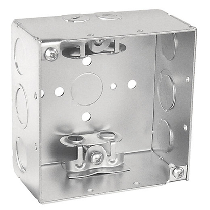 4 Inch Square Junction Box 2-1/8 Inch Deep Welded With Mc/Bx Clamps 52171-BX (Pack of 75)