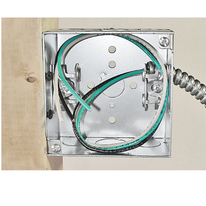 4 Inch Square Junction Box 2-1/8 Inch Deep Welded With Mc/Bx Clamps 52171-BX (Pack of 75)