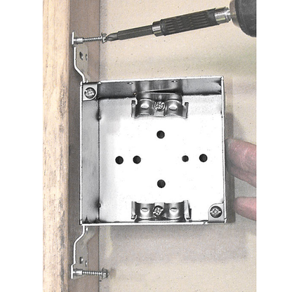4 Inch Square Junction Bracket Box 2-1/8 Inch Deep Welded With Mc/Bx Clamps 52171-FBX (pack of 75)