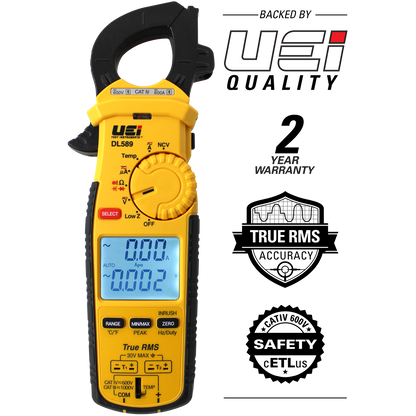 DL589 600A TRMS Clamp Meter w/ DC Amps