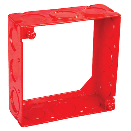 4 Inch Square Extension Ring Welded 1-1/2 Inch Deep With Knockouts 53151-RED (Pack of 50)