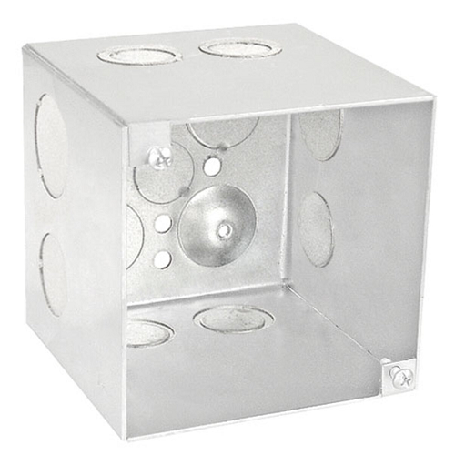 4 Inch Square Junction Box 4 Inch Deep Side Knockouts 52191-S (pack of 20)