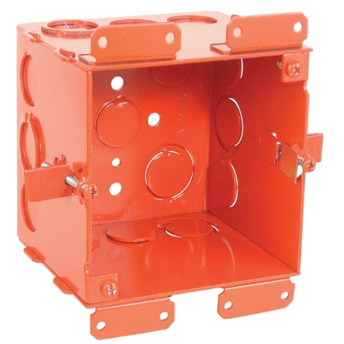 4 Inch Square Cut In Old Work Junction Box 2-1/8 Inch Deep 52171-OWRED (pack of 25)