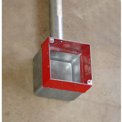 4 Inch Square Extension Ring Welded 1-1/2 Inch Deep With Knockouts 53151-RED (Pack of 50)