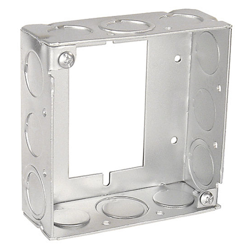 4 Inch Square Extension Adapter Ring Welded 1-1/2 Inch Deep With Knockouts 53151-SUB (Pack of 60)