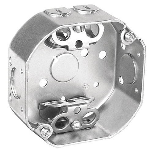 4 Inch Octagon Box 1-1/2 Inch Deep BX Clamps 54151-BX (Pack of 100)