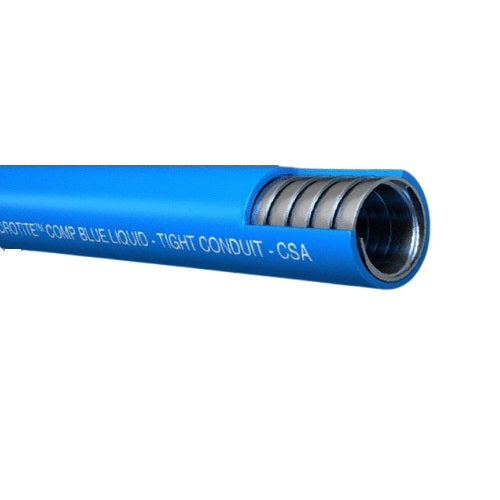 3/8" Trade Hydrotite Type COM-BLUE Liquid Tight Flexible Conduit PVC Jacket
