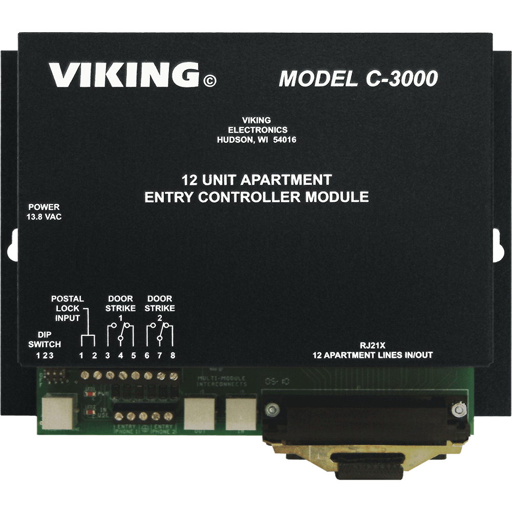 C-3000 - Multi-Tenant Entry System for Up to 12 Units