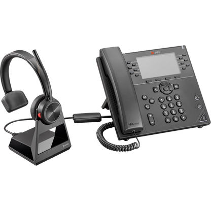 7W6D4AA#ABA - Poly Savi 7210 Mono DECT Headset, 400ft Range, 12-Hour Talk Time