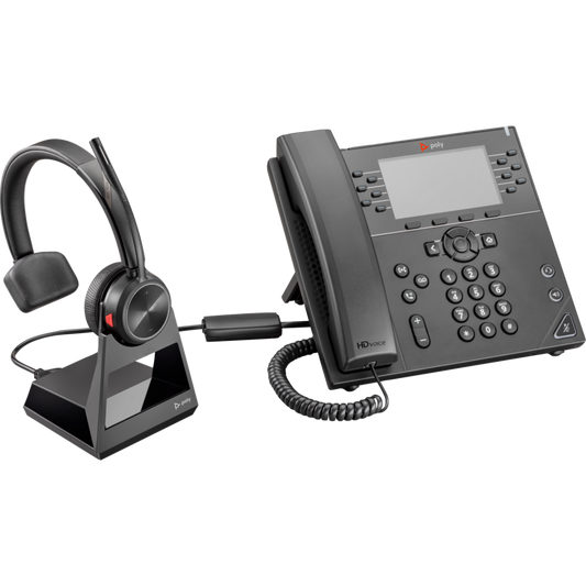 7W6D4AA#ABA - Poly Savi 7210 Mono DECT Headset, 400ft Range, 12-Hour Talk Time