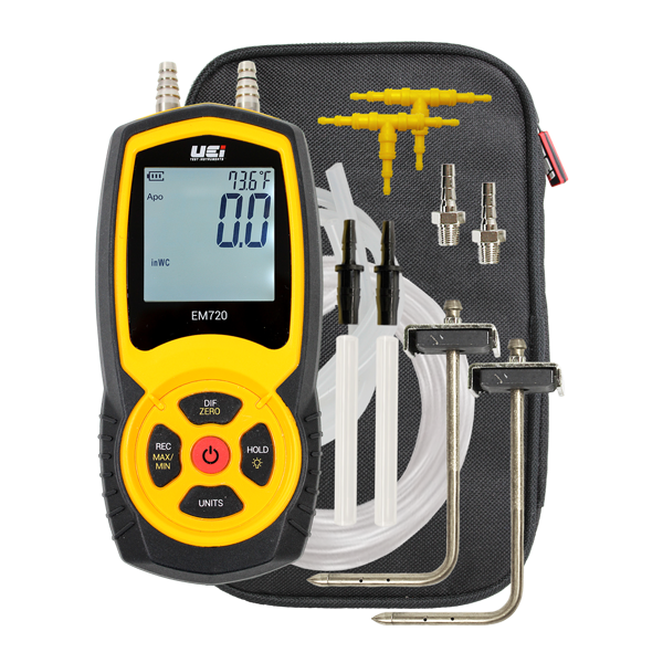 EM720SPKIT Hi-Res Differential Manometer Static Pressure Kit