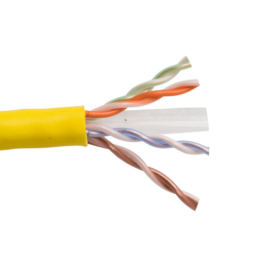 CAT6-P-YL CAT6 PLENUM- ENHANCED 550MHz 23AWG SOLID BC 4PR, UTP