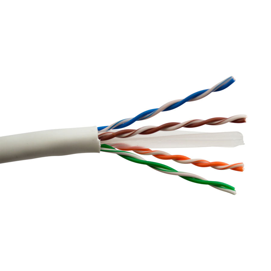 CAT6-WT-ETL CAT6 ENHANCED 550MHz 2 AWG SOLID BC 4PR UTP, ANSI/TIA 568.2-D, CMR ETL, PVC JKT- WHITE- 1000 FT/ 305M BOX