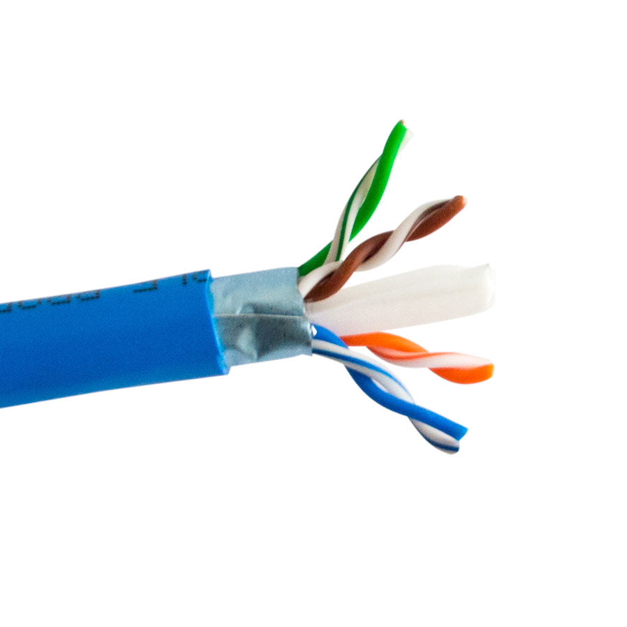CAT6SH-BL CAT6 SHIELDED F/UTP- ENHANCED 550MHz 23AWG SOLID BC, 4PR, F/UTP, ANSI/TIA 568.2-D, ISO/IEC 11801 CLASS E, UL CMR, PVC JKT- BLUE- 1000 FT/305M SPOOL