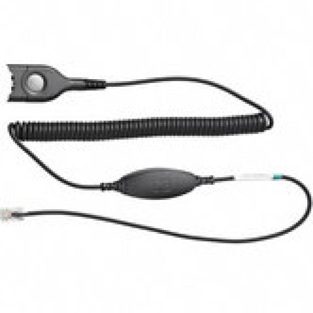 1000766 - Coiled Headset Cable with Easy Disconnect for Avaya Phones