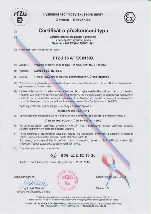 ATEX Certified Humidity and Temperature Duct Transmitter