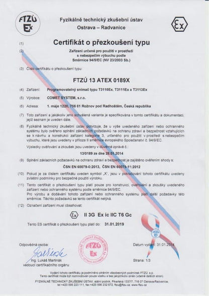 ATEX Certified Humidity and Temperature Duct Transmitter