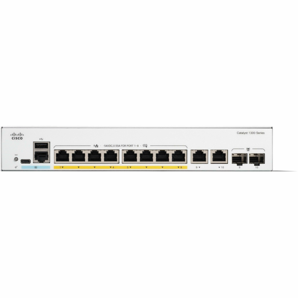 C1300-8P-E-2G - 8-Port Gigabit PoE Ethernet Switch for SMBs