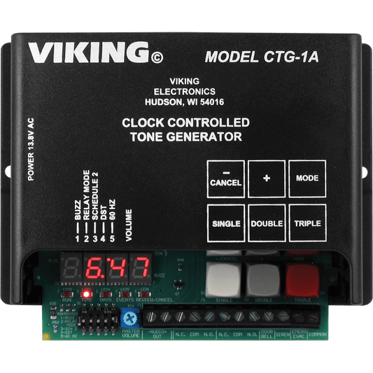 CTG-1A - Programmable Tone Generator for Timed Alerts in Factories & Schools