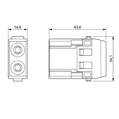 2748340000 - 830V Male Connector Module, 40A, 2-Pole Design  (Pack of 5)
