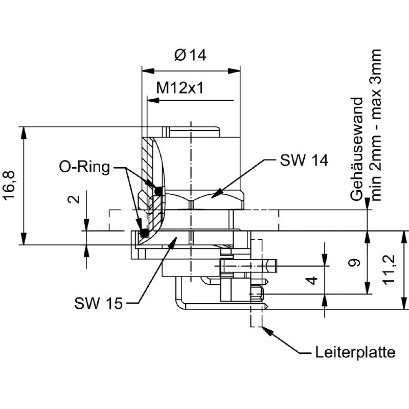 2424290000 - M12 4-Pole Plug-in Connector with IP67 Protection  (Pack of 10)