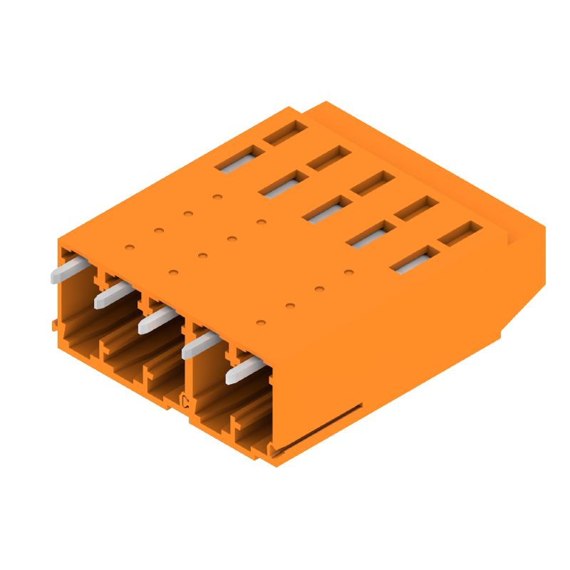 1975390000 - 5-Pole 5.08mm PCB Terminal with 3.2mm Pins, Orange  (Pack of 50)