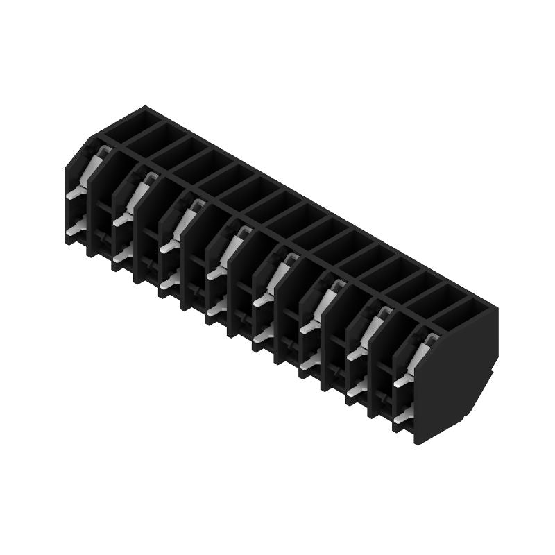 1884940000 - Black 7.50mm PCB Terminals, 8 Poles, 135° Angle, Push In  (Pack of 9)