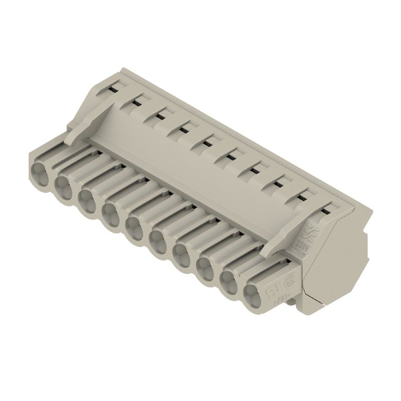 2448970000 - 5.08mm 10-Pole PCB Female Plug Connector, 225° Angle  (Pack of 36)