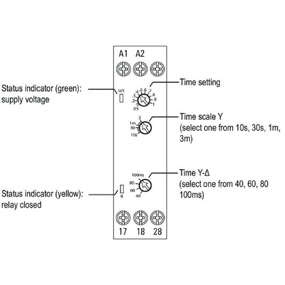 2697270000 - TFI Series 12-240V Timer with 2NO Contacts, 3A Rating