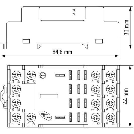 7760056227 - 10A Relay Socket with 4 CO Contacts, RoHS Compliant  (Pack of 10)