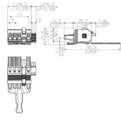2681780000 - 7.62mm Pitch Female Connector with 4 Poles, 800V, 38A  (Pack of 20)