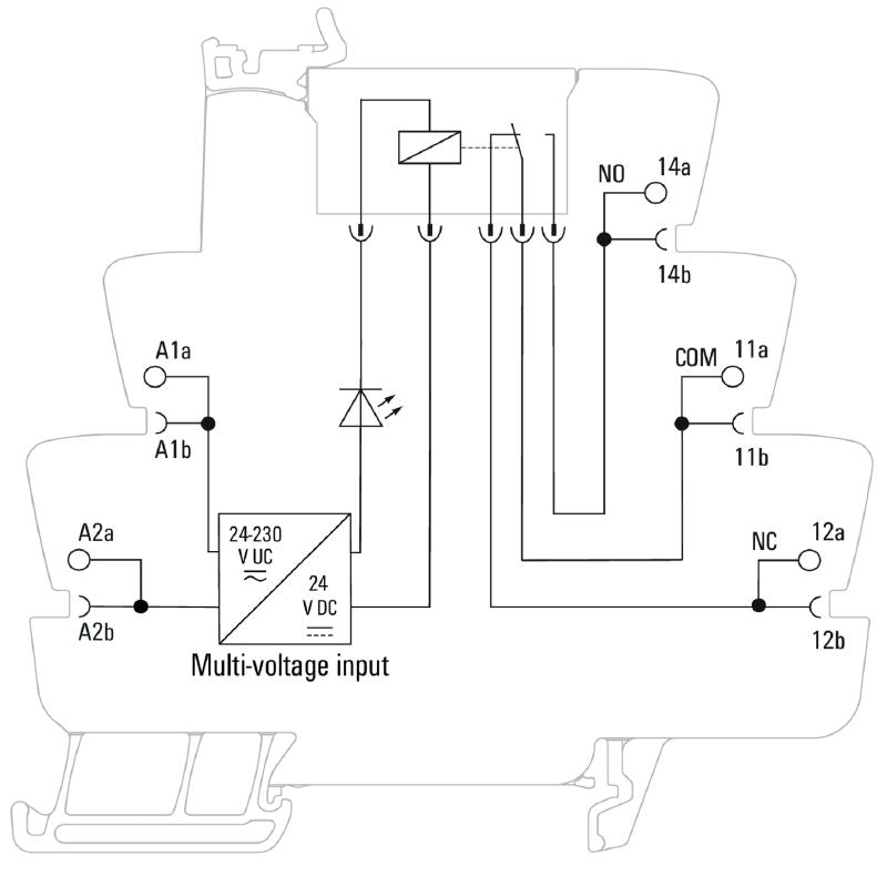 1122970000 - Single CO Relay Module, 24-230V, 6A Tension-Clamp Connection  (Pack of 10)