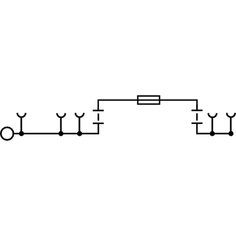 2428950000 - Dark Beige 4mm² Push-In Distribution Terminal with Fuse  (Pack of 50)
