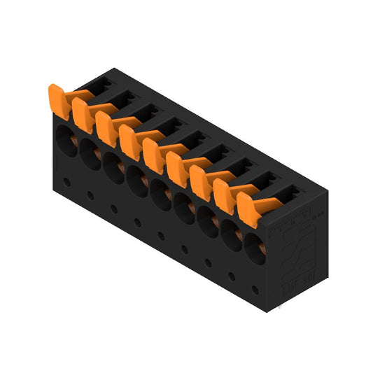 2453760000 - 10mm Black Terminal Block for 9 Poles at 90° Angle  (Pack of 10)