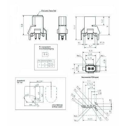 2795170000 - 180° PCB Connector for Single Pair Ethernet, 2-Pole THT/THR  (Pack of 100)