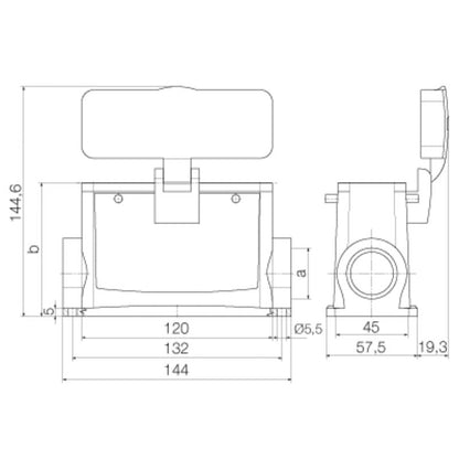 1662280000 - IP65 Rated Enclosure for PG 29 Cable Entries, Size 8