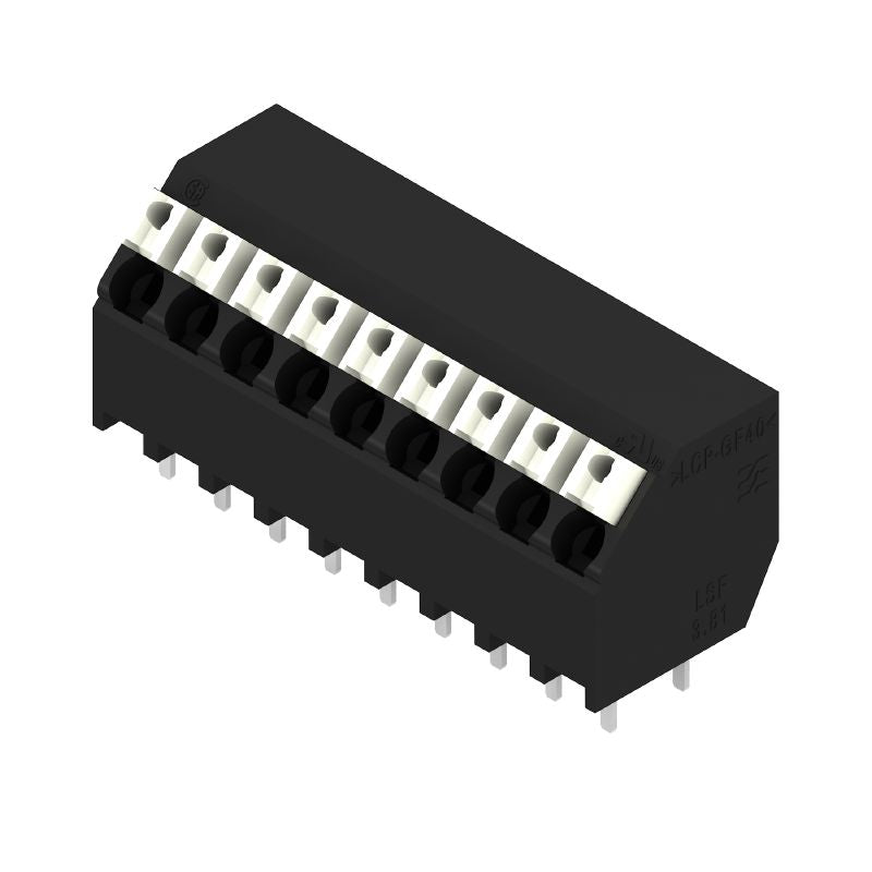 1888420000 - 3.81mm PCB Terminal, 9 Poles, Black Push-In, 3.5mm Pins  (Pack of 190)