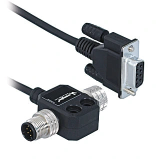 S232W3 - Angled 9-Pin M12 Interface Cable with Screened Construction