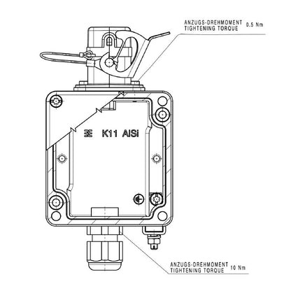 1966260000 - IP67 Junction Box, Variant 5, 1 Port, Straight Design